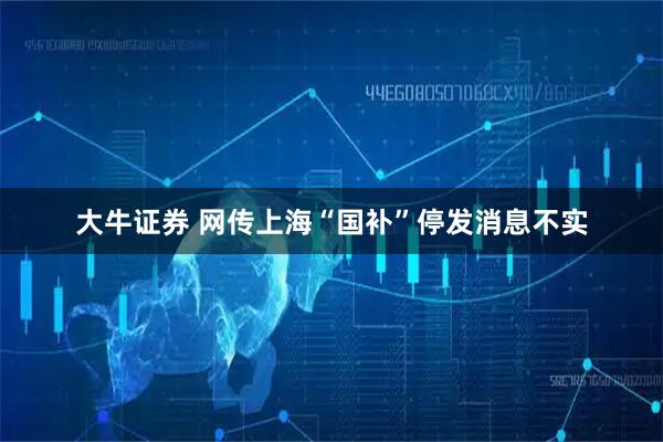 大牛证券 网传上海“国补”停发消息不实