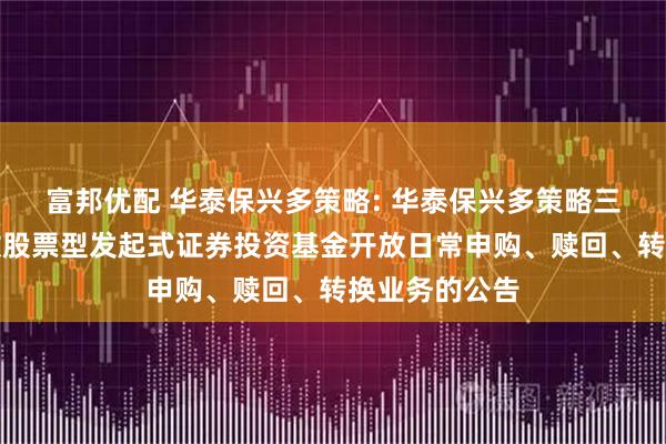 富邦优配 华泰保兴多策略: 华泰保兴多策略三个月定期开放股票型发起式证券投资基金开放日常申购、赎回、转换业务的公告